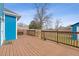 View of the backyard featuring a wooden deck at 1598 Jonesboro Se Rd, Atlanta, GA 30315