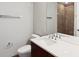 Bright bathroom featuring glass shower, white countertop, and modern fixtures at 3325 Piedmont Ne Rd # 1502, Atlanta, GA 30326
