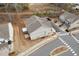 Overhead view of the property highlighting the home's layout, landscaping, and surrounding neighborhood at 539 Walton Dr, Woodstock, GA 30188