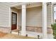 Inviting front porch with classic columns and a charming entranceway at 539 Walton Dr, Woodstock, GA 30188