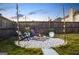 Fire pit area in a fenced in yard at 6048 Prodigy Ln, Locust Grove, GA 30248