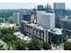 Stunning aerial view of the property's skyline, showcasing lush greenery and surrounding cityscape at 145 15Th Ne St # 1012, Atlanta, GA 30309