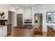 Bright kitchen with stainless appliances, a functional center island, and classic white cabinetry at 2500 Peachtree Nw Rd # 606N, Atlanta, GA 30305