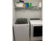 Modern, well-lit laundry area features a new white side-by-side washer and dryer at 204 Hightower Trl, Riverdale, GA 30274