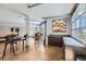 The modern bar area with garage door window brings the outdoors in at 747 Ralph Mcgill Ne Blvd # 326, Atlanta, GA 30312
