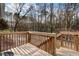 View from the deck overlooking a picturesque landscape of trees and greenery at 100 Reed St, Canton, GA 30114