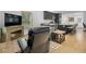 Open-concept living space seamlessly blends the living room with the kitchen at 100 Reed St, Canton, GA 30114