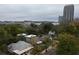 An aerial view of this property shows its neighborhood location, close to city amenities and tucked among mature trees at 1186B Francis Nw St, Atlanta, GA 30318