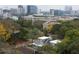 Stunning aerial view showcases the property's proximity to the city skyline and lush green surroundings at 1186B Francis Nw St, Atlanta, GA 30318