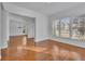 Bright living room with hardwood floors and elegant trim at 4050 Preserve Crossing Ln, Cumming, GA 30040