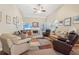 Spacious living room with a fireplace, high ceilings, and ample natural light at 306 Blake Dr, Canton, GA 30114