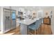 Modern kitchen featuring stainless steel appliances, a spacious island with seating at 470 Oriole Dr, Marietta, GA 30067