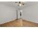Bedroom featuring hardwood floors, a ceiling fan, and closet at 3063 Randolph Ne Rd, Atlanta, GA 30345