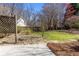 Beautiful backyard showcasing a stone patio and a partially fenced yard at 3565 Mystic Dr, Buford, GA 30519