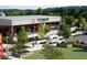 Modern brewery exterior with outdoor patio seating, landscaping and ample parking at 1279 Lakeside Overlook, Canton, GA 30114