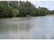 Peaceful view of the lake surrounded by lush green trees at 1279 Lakeside Overlook, Canton, GA 30114