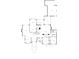 Detailed first-floor layout featuring a large kitchen, living spaces, and garage access at 3670 River Mansion Dr, Peachtree Corners, GA 30096