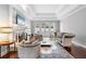 Comfortable living room with a fireplace, plush seating, and hardwood floors at 3670 River Mansion Dr, Peachtree Corners, GA 30096