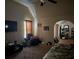Spacious living room with a ceiling fan, TV, and an archway to another room at 3429 Lake End Dr, Loganville, GA 30052
