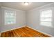 Cozy bedroom with hardwood floors and natural light from two windows at 2895 Akron St, Atlanta, GA 30344