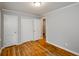 Neutral bedroom with generous closet space, hardwood floors, and classic trim at 2895 Akron St, Atlanta, GA 30344