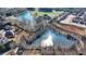 Breathtaking aerial view of the community lake, highlighting its natural beauty and serene setting at 3488 In Bloom Way, Auburn, GA 30011