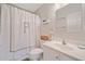 Clean bathroom with a shower-tub combination and a large mirror at 128 Holly Pl, Canton, GA 30115
