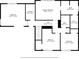 Detailed floor plan showcasing the layout of the second floor, including the bedrooms, bathrooms and laundry room at 128 Holly Pl, Canton, GA 30115