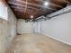 Basement area featuring unfinished ceilings, block walls and concrete floors at 4239 Newcomb Rd, Decatur, GA 30034