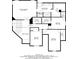 Upstairs floor plan featuring bedrooms, bathrooms, walk-in closets, and hall at 1516 Ashford Club Ne Ct, Brookhaven, GA 30319