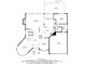 Layout of home featuring Gathering room, kitchen with island, dining area, garage, deck and bedrooms at 1516 Ashford Club Ne Ct, Brookhaven, GA 30319