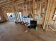 Unfinished construction showing framing of a living room at 2515 Hogan Rd, East Point, GA 30344