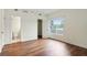 Bright bedroom featuring hard wood floors and two closets at 587 Virginia Ne Ave # 315, Atlanta, GA 30306