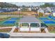 Community tennis courts with covered gazebo in a new home community at 866 Lakemont Dr, Canton, GA 30114