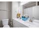 Bathroom with double sinks, white countertops, neutral walls, and plenty of counter space for getting ready at 1363 Summer Lane Se Dr, Atlanta, GA 30316
