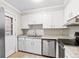 Clean kitchen features white cabinetry, stainless steel appliances, and laminate countertops at 2412 Peachwood Circle Northeast Ne Cir # 3, Atlanta, GA 30345