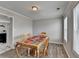 Dining room with a chandelier is open to the kitchen at 312 Jodeco Station E Cir, Stockbridge, GA 30281