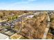 Scenic aerial view of a well-connected community, featuring commercial areas with extensive parking and a walking trail at 2261 Venetian Dr, Atlanta, GA 30311