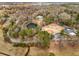High angle of the neighborhood park showing the baseball fields, water feature, and winding roadways at 2261 Venetian Dr, Atlanta, GA 30311