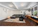 Spacious finished basement with room for seating, games, and a convenient walk-out to the outdoors at 410 Hickory Fairway Ct, Woodstock, GA 30188