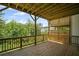 A spacious private deck backing on to lush green trees at 201 Retreat Ln, Canton, GA 30114