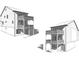 Detailed architectural renderings showcasing the exterior elevations with balconies, highlighting design elements at 201 Retreat Ln, Canton, GA 30114