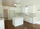 Modern kitchen with white cabinetry, stainless steel appliances, and hardwood floors at 735 Sunset Ridge Ln, Lawrenceville, GA 30045