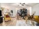 Cozy living room boasts stylish furnishings, hardwood floors, and ceiling fan at 2057 Bixler Cir, Decatur, GA 30032