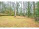 A spacious backyard surrounded by mature trees offering a private and serene outdoor space at 3527 Glenview Sw Cir, Atlanta, GA 30331