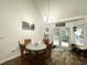 Cozy dining area with vaulted ceiling, french doors, and a chandelier at 525 S Lost Lake Cv, Villa Rica, GA 30180