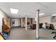 Large finished basement with a brick fireplace and ample space for recreation at 270 Cochran Ridge Rd, Dallas, GA 30157
