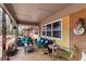 A large brick patio with comfortable seating offers the perfect place to relax at 270 Cochran Ridge Rd, Dallas, GA 30157