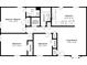 Home floor plan featuring three bedrooms, two bathrooms, kitchen and living room at 2958 Flat Shoals Rd, Decatur, GA 30034