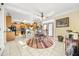 Bright, open kitchen with breakfast bar connects to an eat-in area with backyard access at 854 Malvern Blvd, Stone Mountain, GA 30087